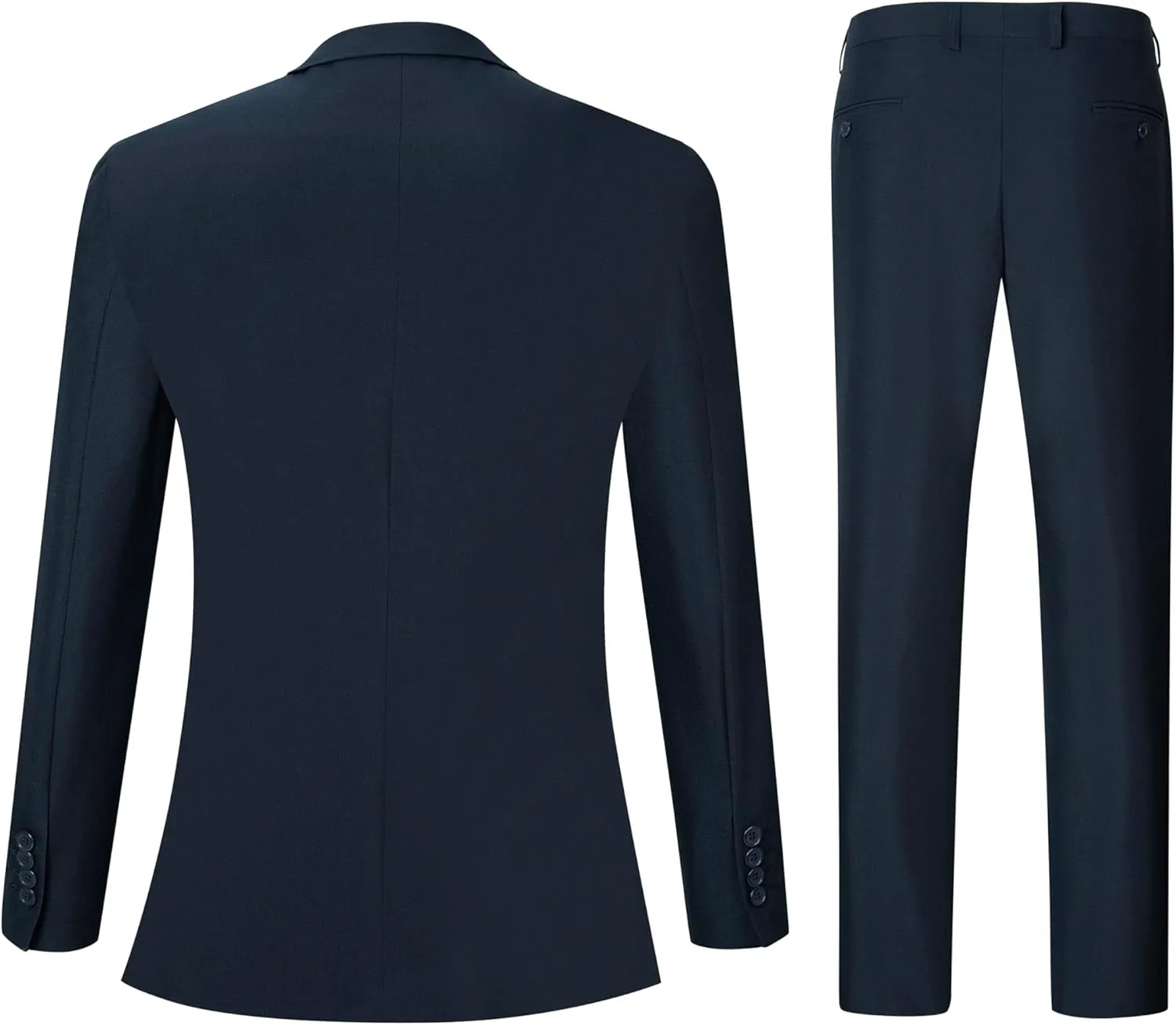 2 Piece Men's Suit Slim Fit Suits for Men, Two Button Blazer Dress Business Wedding Party Jacket & Pants