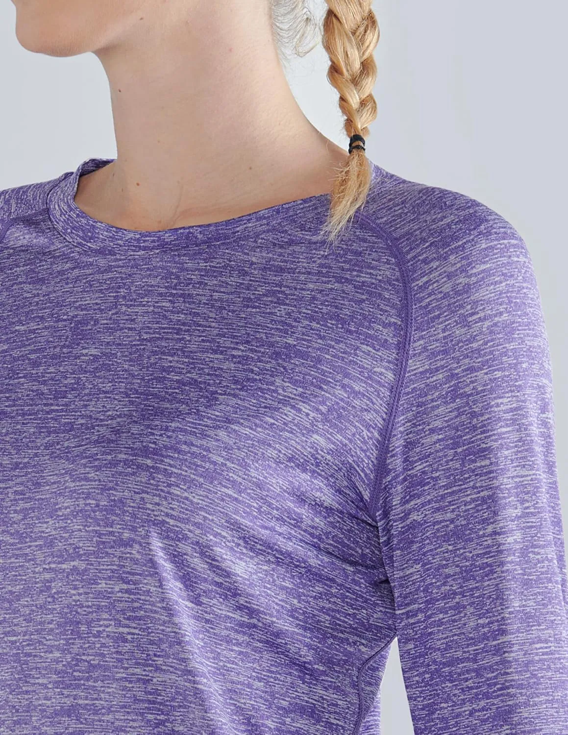 4-Pack: Womens Long Sleeve Athletic Tops with Thumb Holes – Dry Fit Active Crewneck Workout Tees