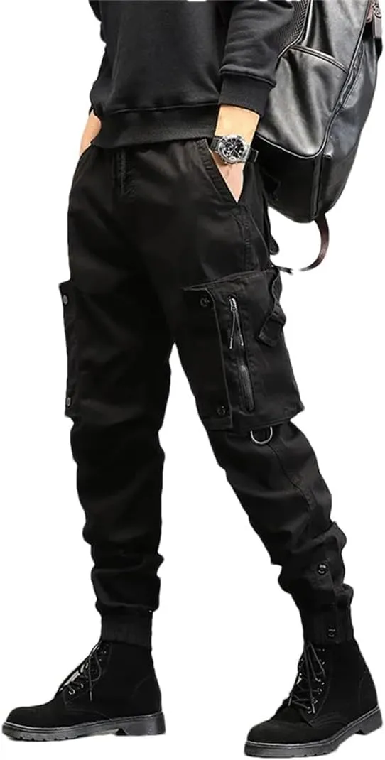 Alloaone Mens Spring Autumn Cargo Pants Multi Pocket Khaki Trousers Military Cotton Pantalon Cargo Pants