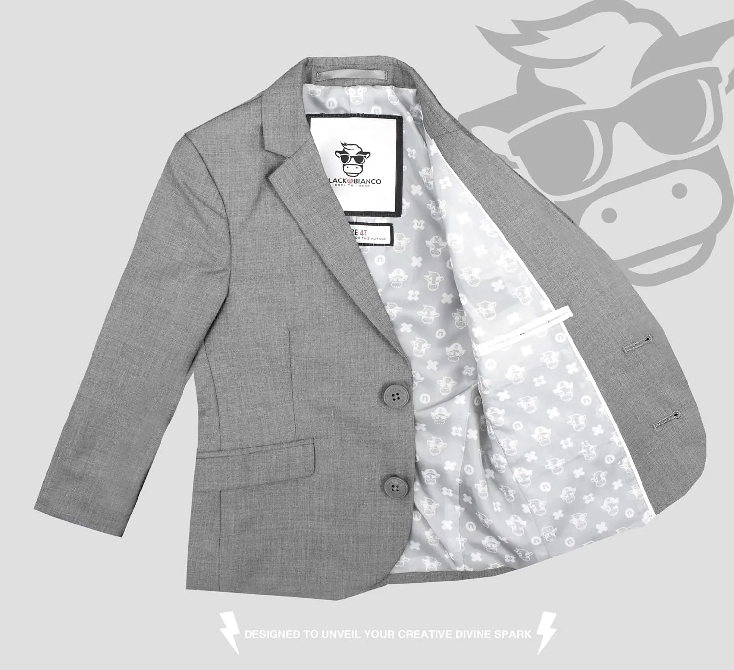 Black n Bianco Boys' First Class Slim Fit Suits Lightweight Style. Presented by Baby Muffin