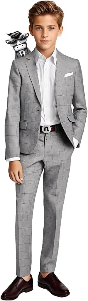 Black n Bianco Boys' First Class Slim Fit Suits Lightweight Style. Presented by Baby Muffin