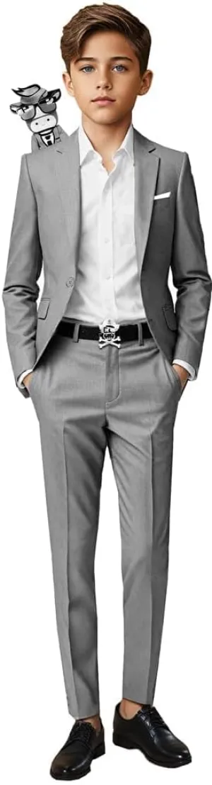 Black n Bianco Boys' First Class Slim Fit Suits Lightweight Style. Presented by Baby Muffin