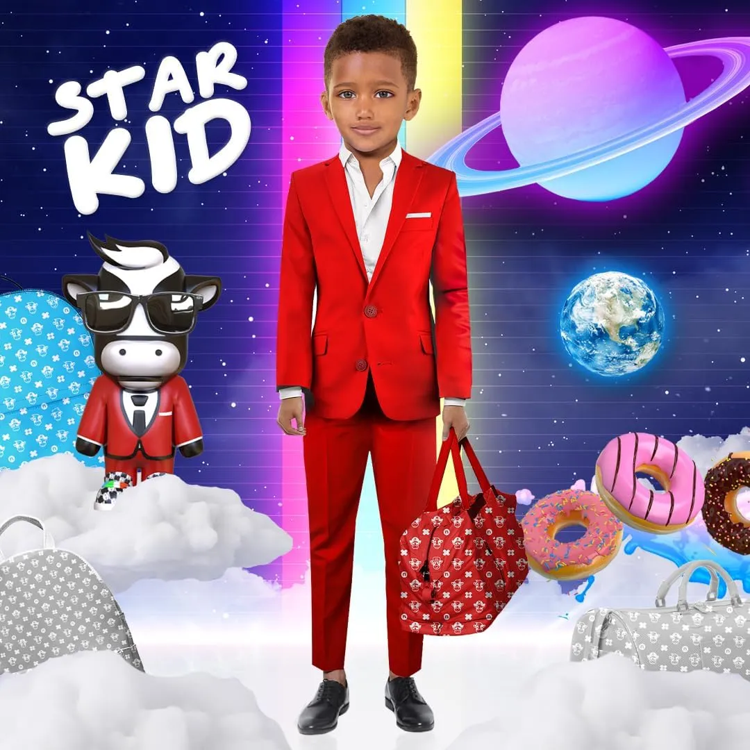 Black n Bianco Boys' First Class Slim Fit Suits Lightweight Style. Presented by Baby Muffin