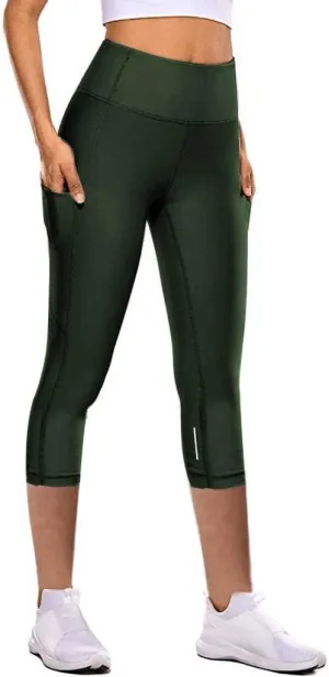 Butt Lifting Leggings Capri Cropped Colorful Tights Elastic Skimpy Reflective High Waisted Workout Yoga Pants