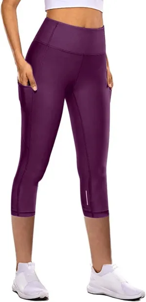 Butt Lifting Leggings Capri Cropped Colorful Tights Elastic Skimpy Reflective High Waisted Workout Yoga Pants