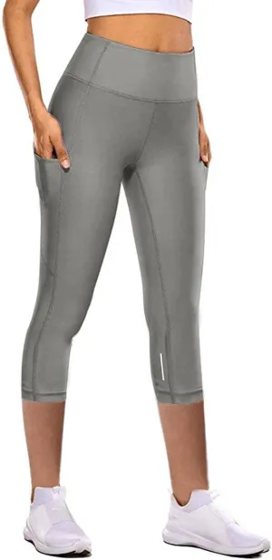 Butt Lifting Leggings Capri Cropped Colorful Tights Elastic Skimpy Reflective High Waisted Workout Yoga Pants