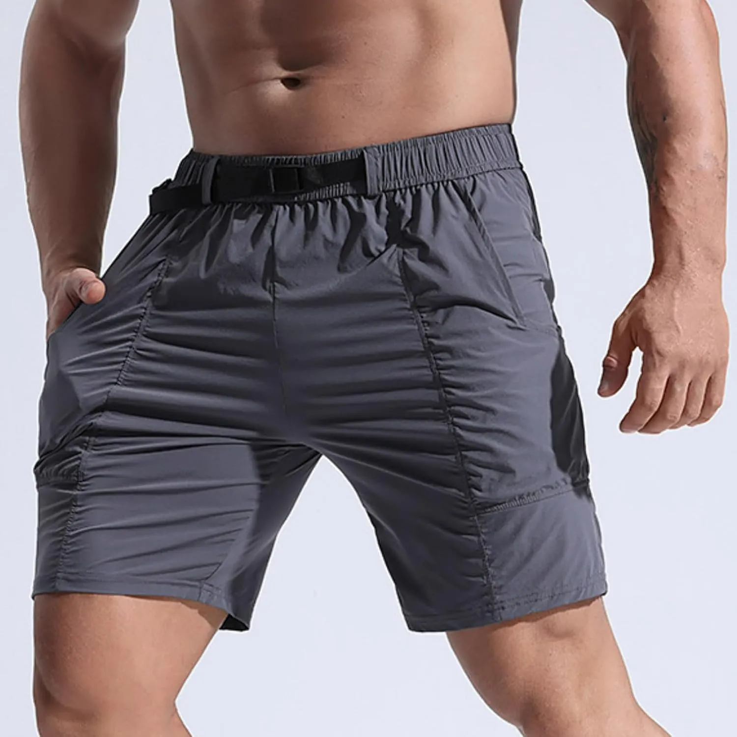 Cambkatl Mens Quick Dry Running Shorts Elastic Waist Casual Summer Athletic Sports Workout Gym Shorts with Pockets