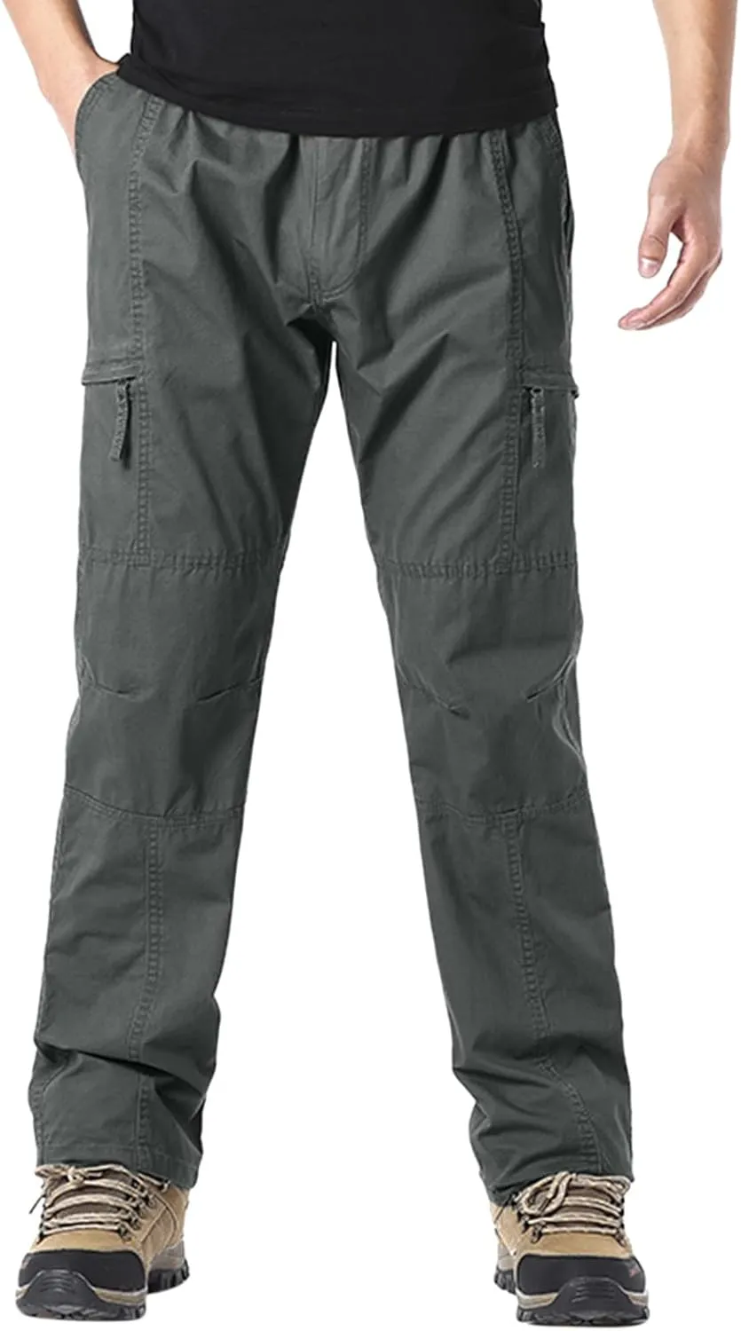 Cargo Pants for Men,Men's Flap Pocket Pants Drawstring Elastic Waist Long Pants Letter Graphic Street Cargo Pants