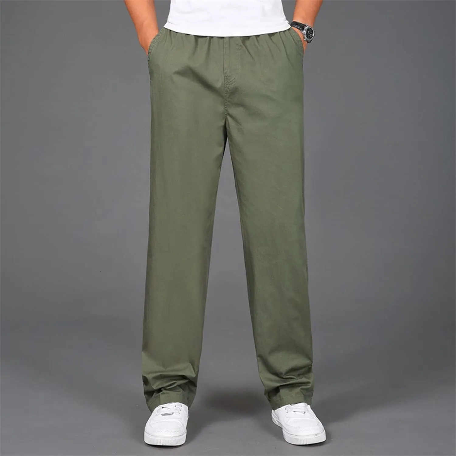 Cargo Pants for Men,Mens Relaxed Fit Outdoor Cargo Pants Casual Drawstring Athletic Jogger Sports Trousers