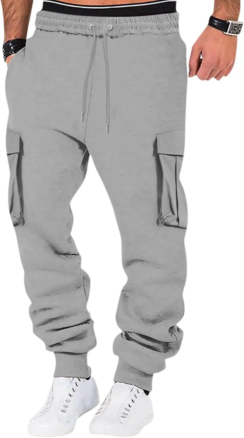 Cargo para and Winter High Street Fashion Leisure Loose Sports Running Solid Color Lace Up Pants Sweater Gift for