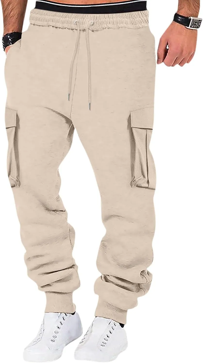 Cargo para and Winter High Street Fashion Leisure Loose Sports Running Solid Color Lace Up Pants Sweater Gift for