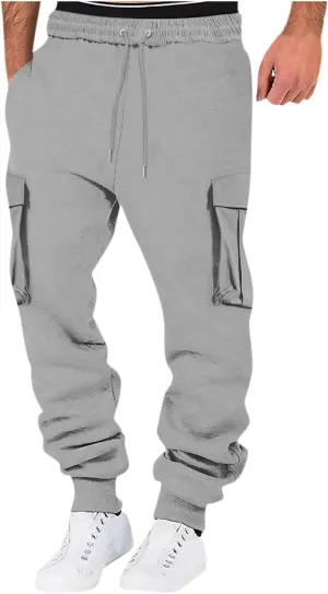 Cargo para and Winter High Street Fashion Leisure Loose Sports Running Solid Color Lace Up Pants Sweater Gift for