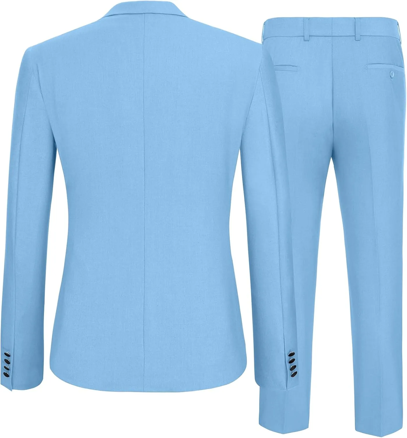 COOFANDY Men's 2 Piece Suit Casual Slim Fit Suits One Button Blazer Jacket Pants for Wedding Prom