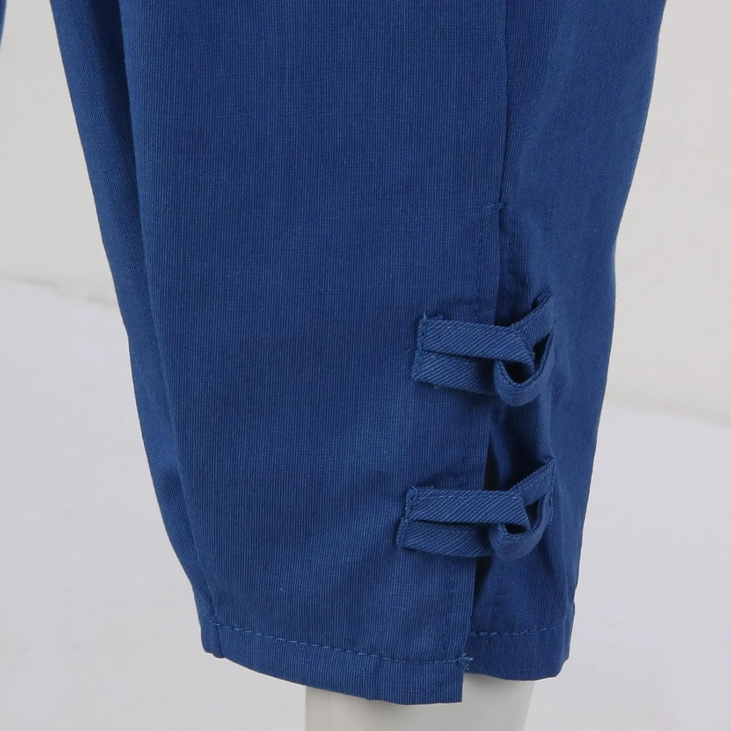 Cotton Linen Dress Pants for Men Elastic Drawstring Waist Lounge Beach Pants Summer Casual Straight Leg Dress Trouser