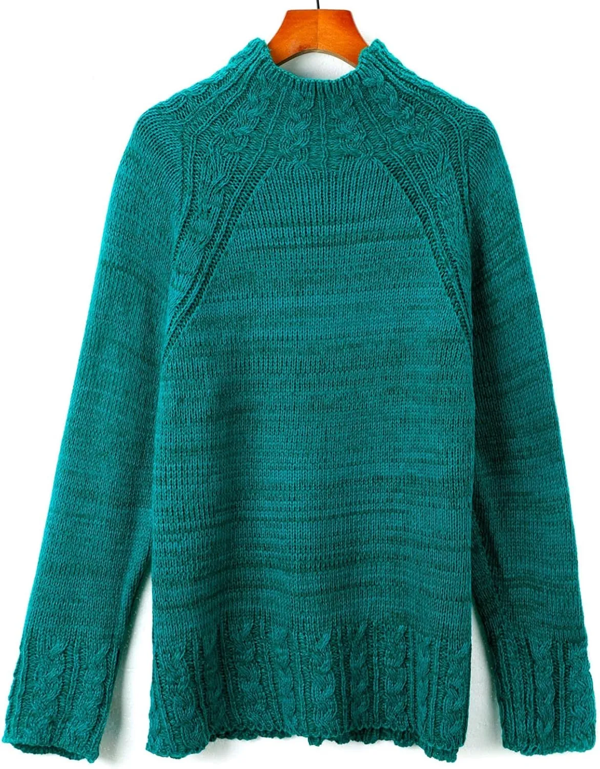 Crochet Sweater Women Sweater Top Turtle Neck Pullover Solid Long Sleeve Sweater Cable Knit Sweater Women