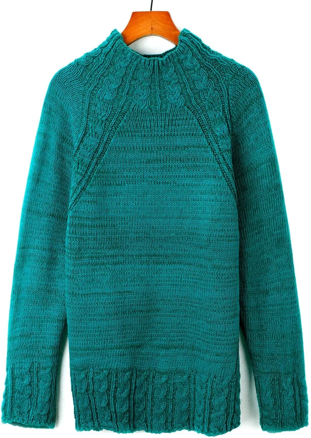 Crochet Sweater Women Sweater Top Turtle Neck Pullover Solid Long Sleeve Sweater Cable Knit Sweater Women