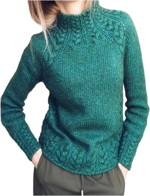 Crochet Sweater Women Sweater Top Turtle Neck Pullover Solid Long Sleeve Sweater Cable Knit Sweater Women