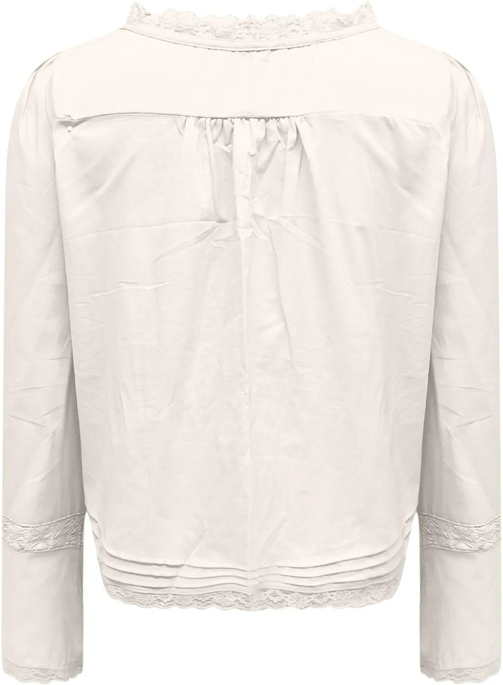 Cute Boho Lace Trim Shirts Women Summer Button Down Beach Crop Tops Casual Long Sleeve Tie Front Neck Y2k Clothes