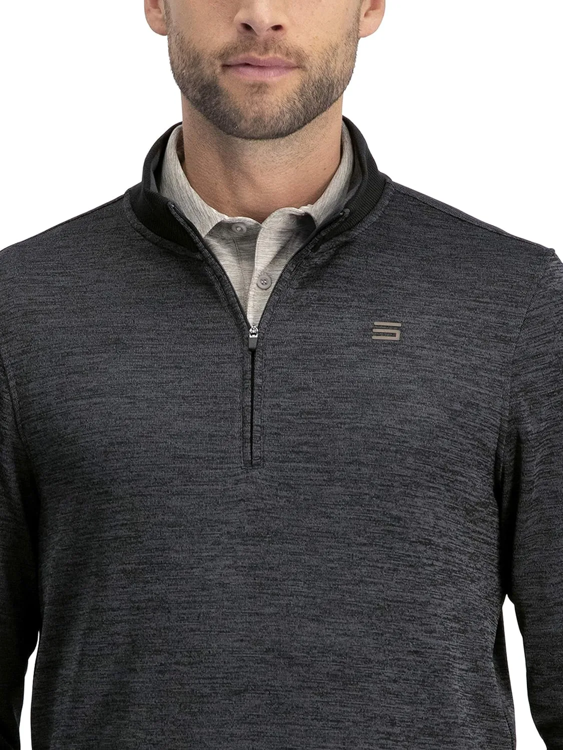 Dry Fit Pullover Sweaters for Men - Quarter Zip Fleece Golf Jacket - Tailored Fit