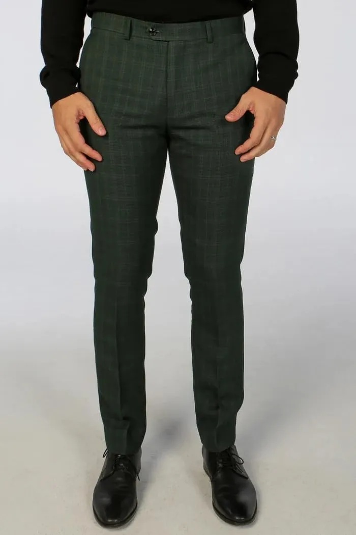 Elegant Men's Check 2-Piece Suit - Perfect for Weddings & Formal Events