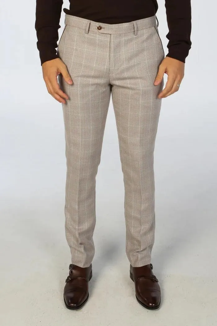 Elegant Men's Check 2-Piece Suit - Perfect for Weddings & Formal Events