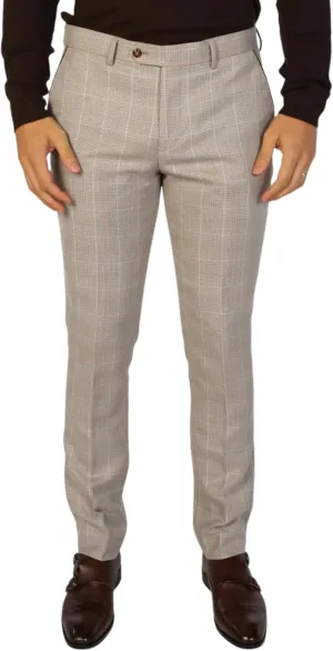 Elegant Men's Check 2-Piece Suit - Perfect for Weddings & Formal Events