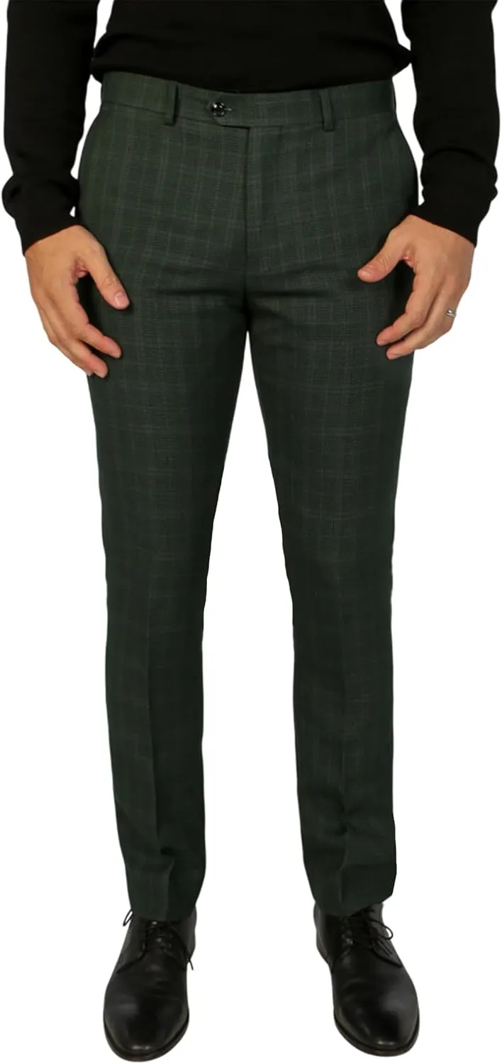 Elegant Men's Check 2-Piece Suit - Perfect for Weddings & Formal Events