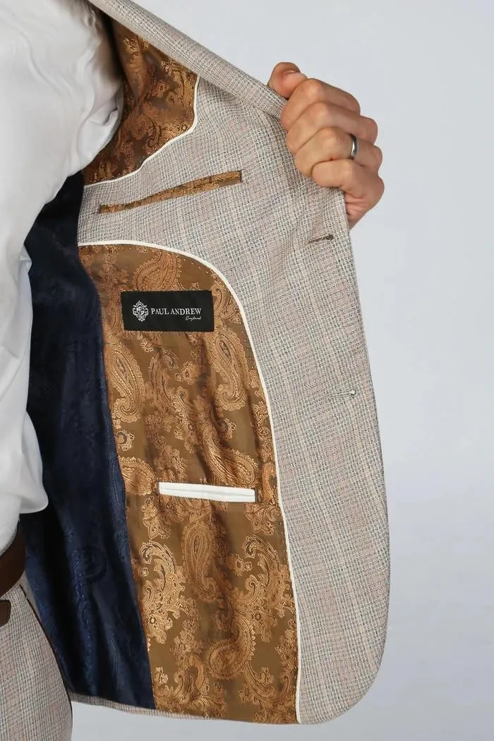 Elegant Men's Check 2-Piece Suit - Perfect for Weddings & Formal Events