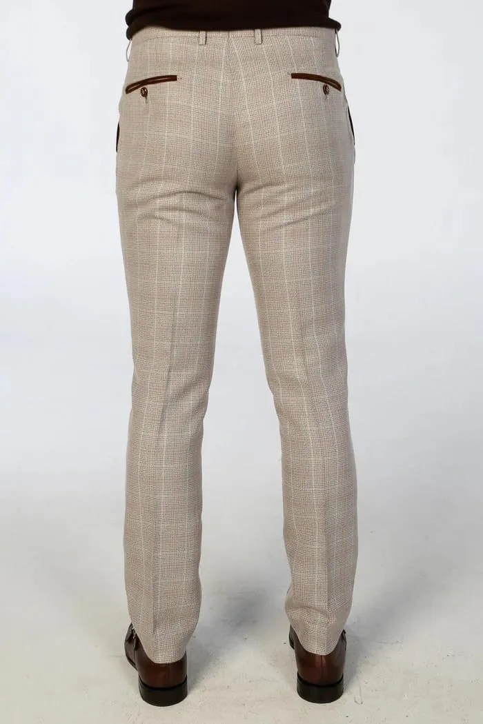 Elegant Men's Check 2-Piece Suit - Perfect for Weddings & Formal Events