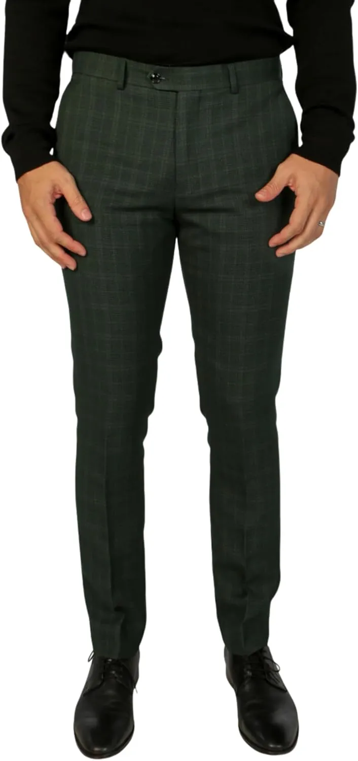 Elegant Men's Check 3-Piece Suit - Perfect for Weddings & Formal Events
