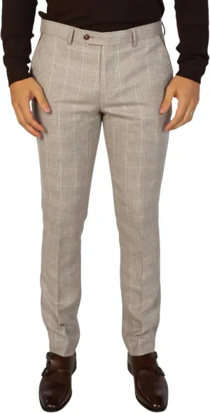 Elegant Men's Check 3-Piece Suit - Perfect for Weddings & Formal Events