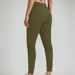 Fleece Lined Joggers Women Athletic Winter Warm High Waisted Thermal Sweatpants Running Drawstring Workout Track