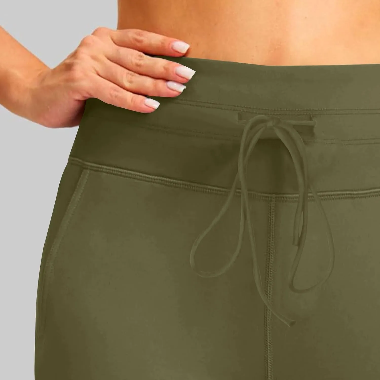 Fleece Lined Joggers Women Athletic Winter Warm High Waisted Thermal Sweatpants Running Drawstring Workout Track