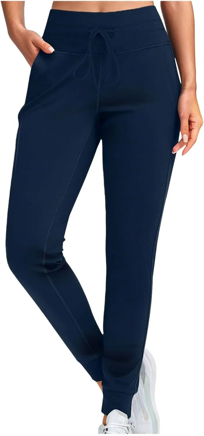 Fleece Lined Joggers Women Athletic Winter Warm High Waisted Thermal Sweatpants Running Drawstring Workout Track