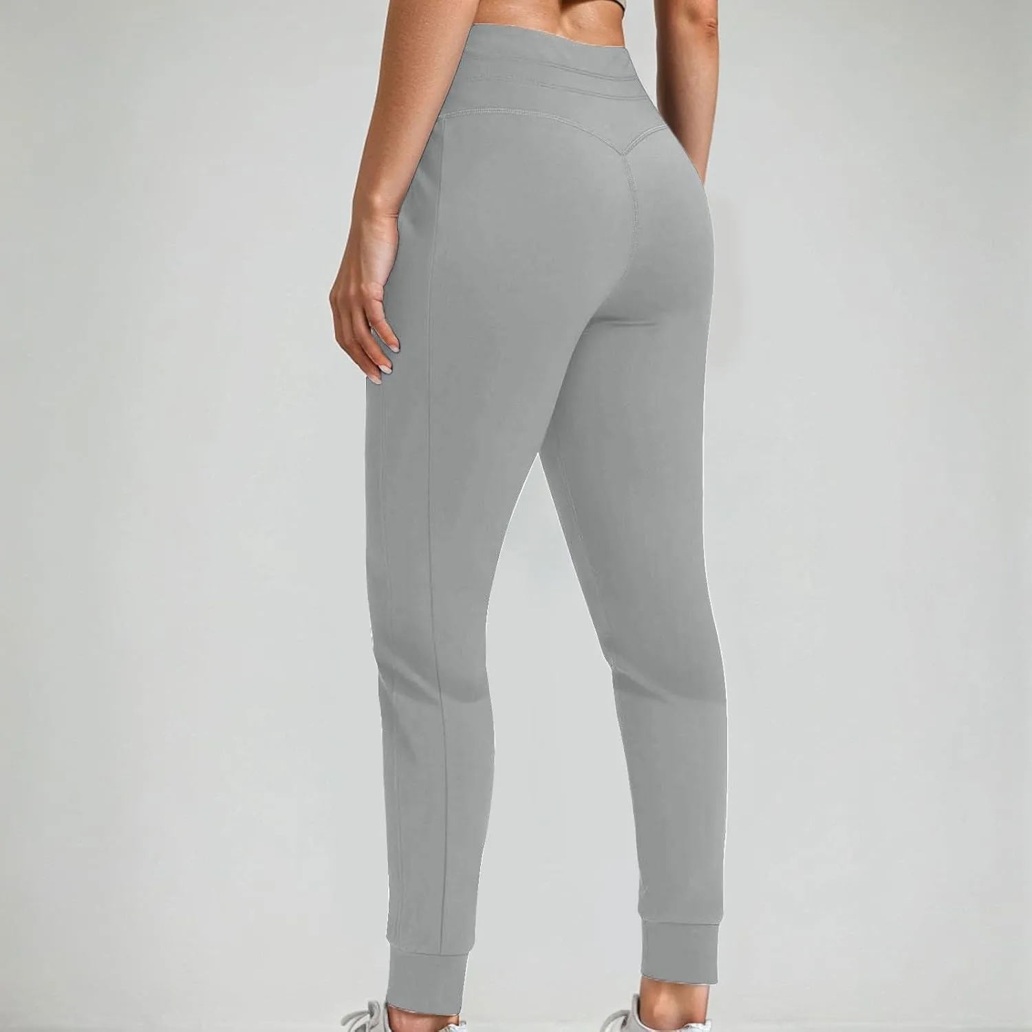 Fleece Lined Joggers Women Athletic Winter Warm High Waisted Thermal Sweatpants Running Drawstring Workout Track