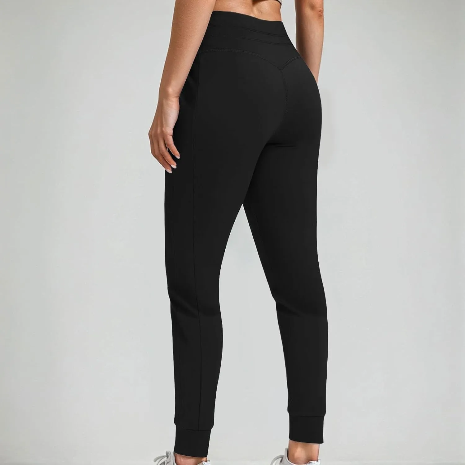 Fleece Lined Joggers Women Athletic Winter Warm High Waisted Thermal Sweatpants Running Drawstring Workout Track