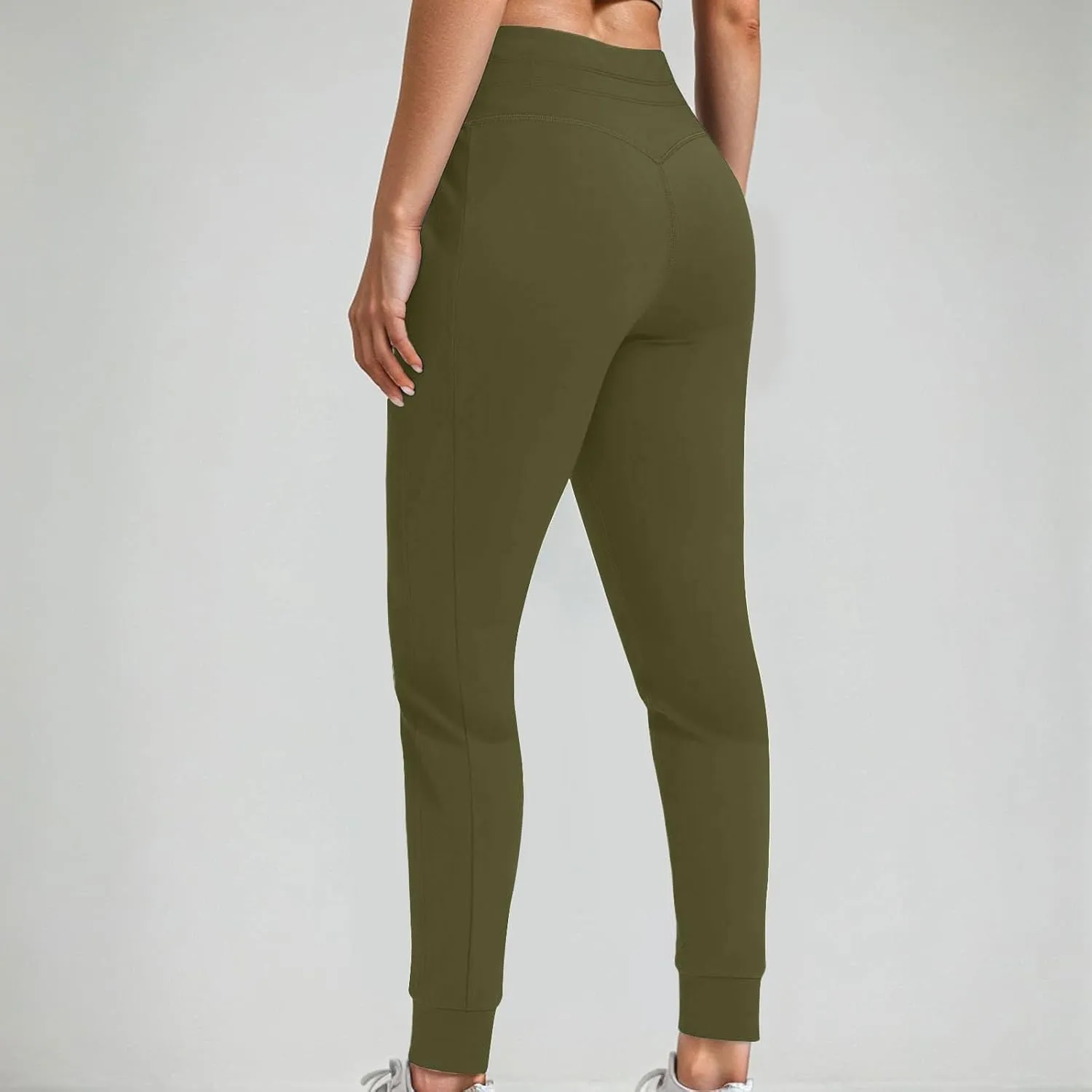 Fleece Lined Joggers Women Athletic Winter Warm High Waisted Thermal Sweatpants Running Drawstring Workout Track