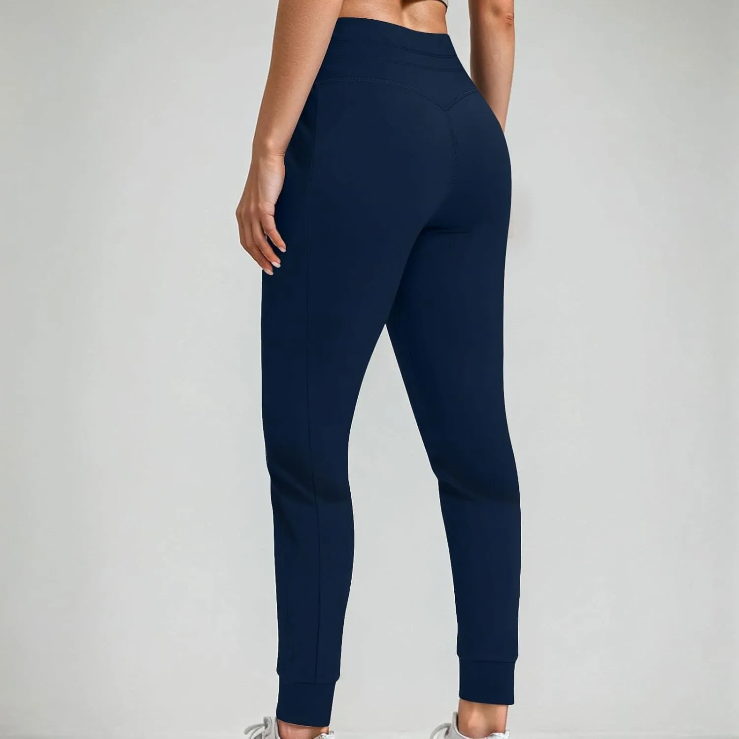 Fleece Lined Joggers Women Athletic Winter Warm High Waisted Thermal Sweatpants Running Drawstring Workout Track