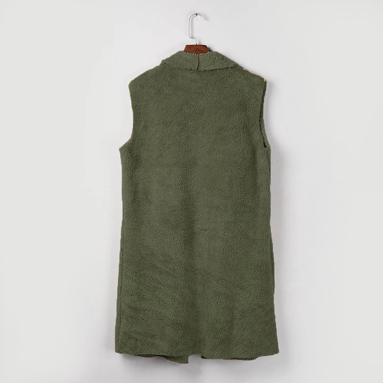 Fleece Vest Women Sherpa Vest Sweater Vests Open Front Cardigan Fuzzy Jacket Winter Sleeveless Jackets with Pockets