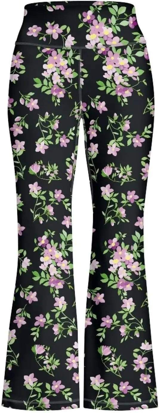 Girls Leggings Size 5-14 Bell Bottom Yoga Pants High Waist Summer Girls' Pants for Dance Elastic Leggings Pants