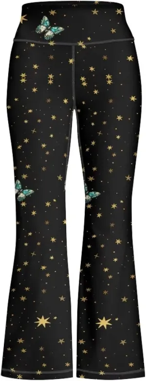 Girls Leggings Size 5-14 Bell Bottom Yoga Pants High Waist Summer Girls' Pants for Dance Elastic Leggings Pants