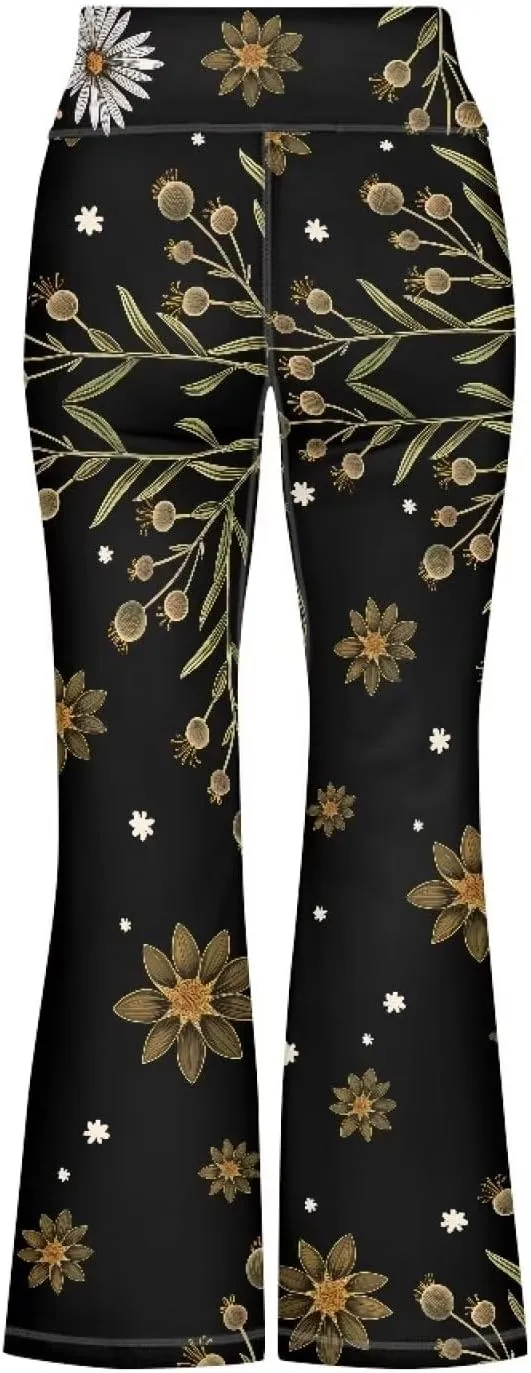 Girls Leggings Size 5-14 Bell Bottom Yoga Pants High Waist Summer Girls' Pants for Dance Elastic Leggings Pants