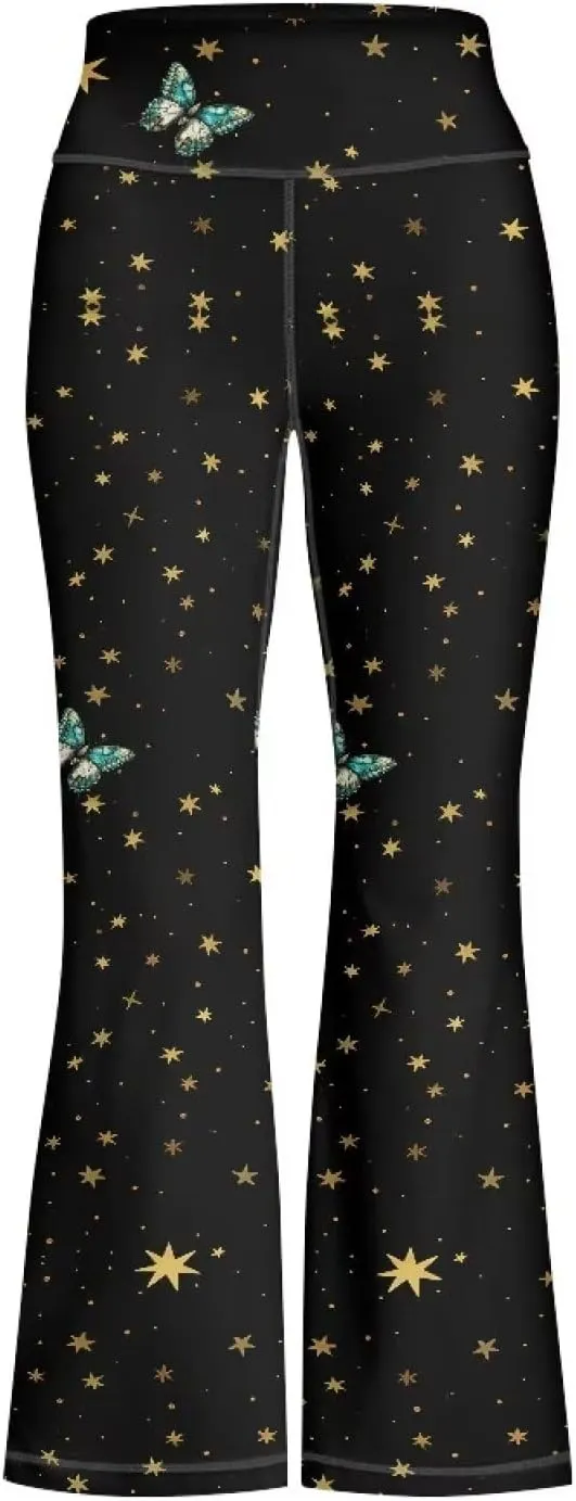 Girls Leggings Size 5-14 Bell Bottom Yoga Pants High Waist Summer Girls' Pants for Dance Elastic Leggings Pants