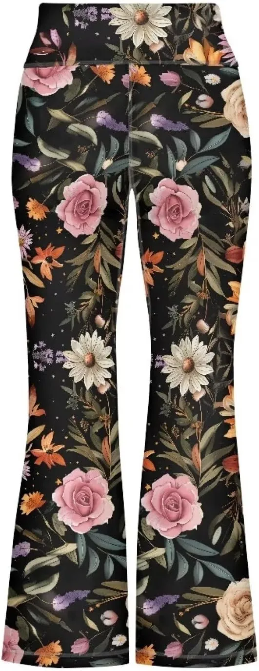 Girls Leggings Size 5-14 Bell Bottom Yoga Pants High Waist Summer Girls' Pants for Dance Elastic Leggings Pants