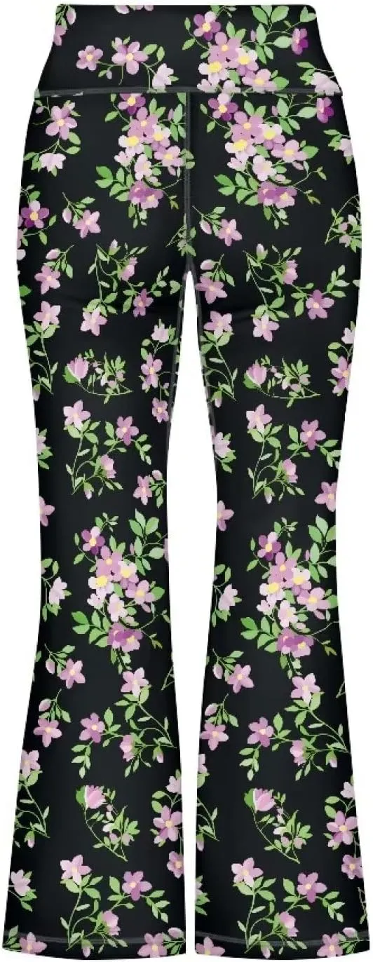 Girls Leggings Size 5-14 Bell Bottom Yoga Pants High Waist Summer Girls' Pants for Dance Elastic Leggings Pants