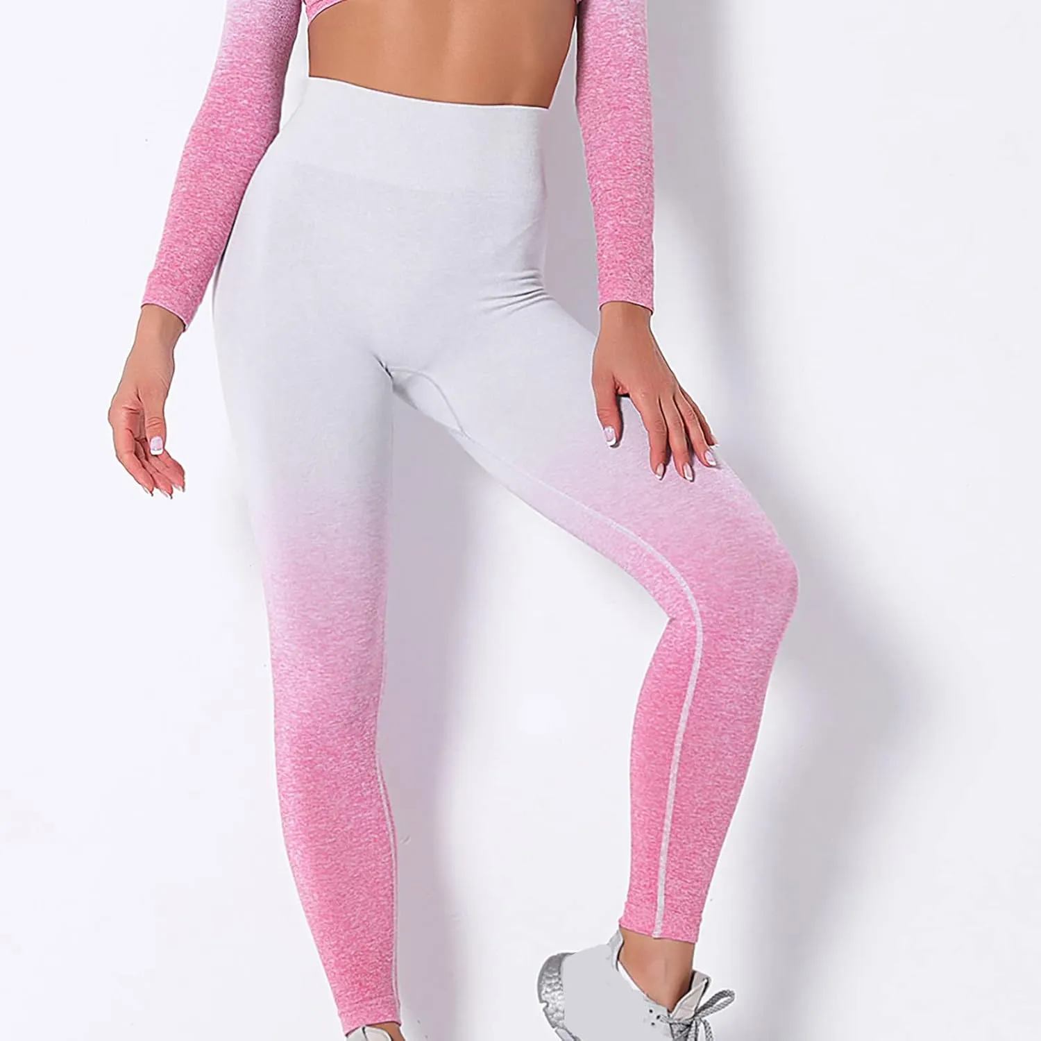 High Waist Yoga Pants for Women Workout Sports Elastic Leggings Skinny Seamless Compression Shaped Pants
