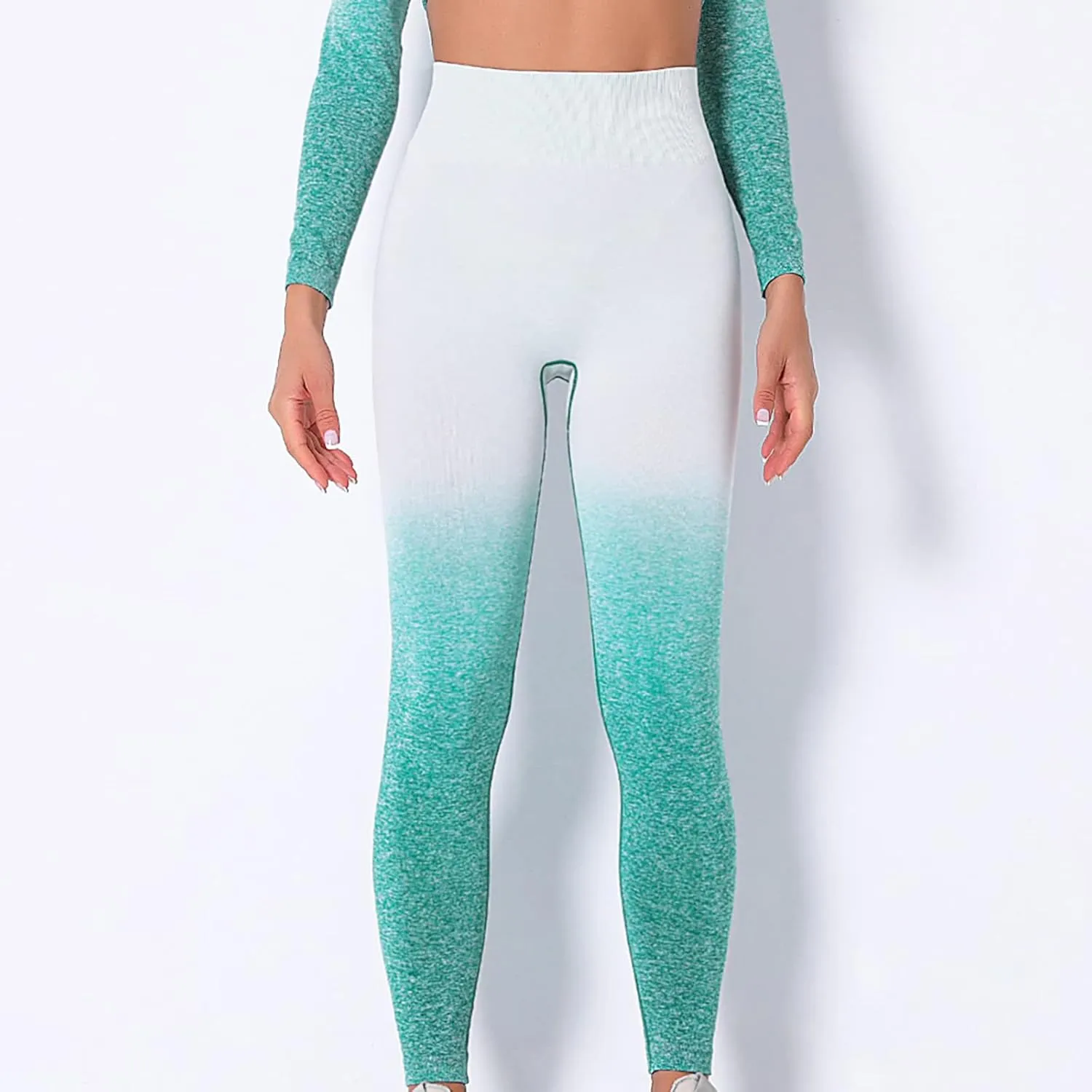 High Waist Yoga Pants for Women Workout Sports Elastic Leggings Skinny Seamless Compression Shaped Pants