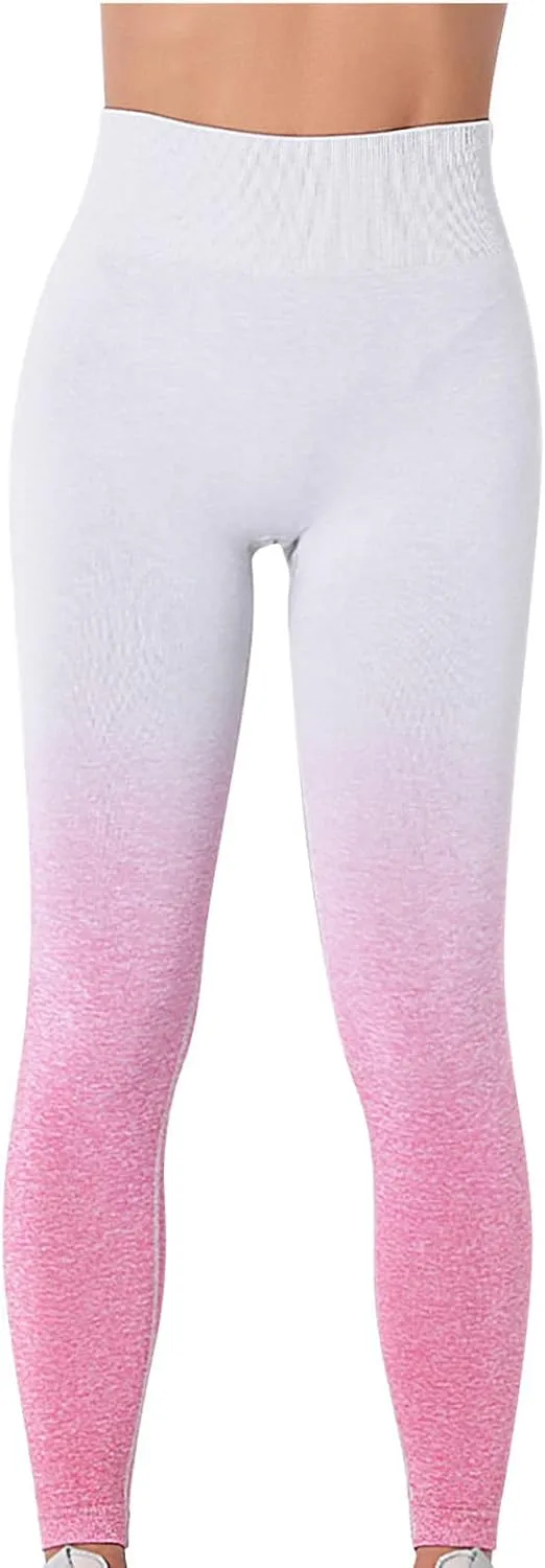 High Waist Yoga Pants for Women Workout Sports Elastic Leggings Skinny Seamless Compression Shaped Pants