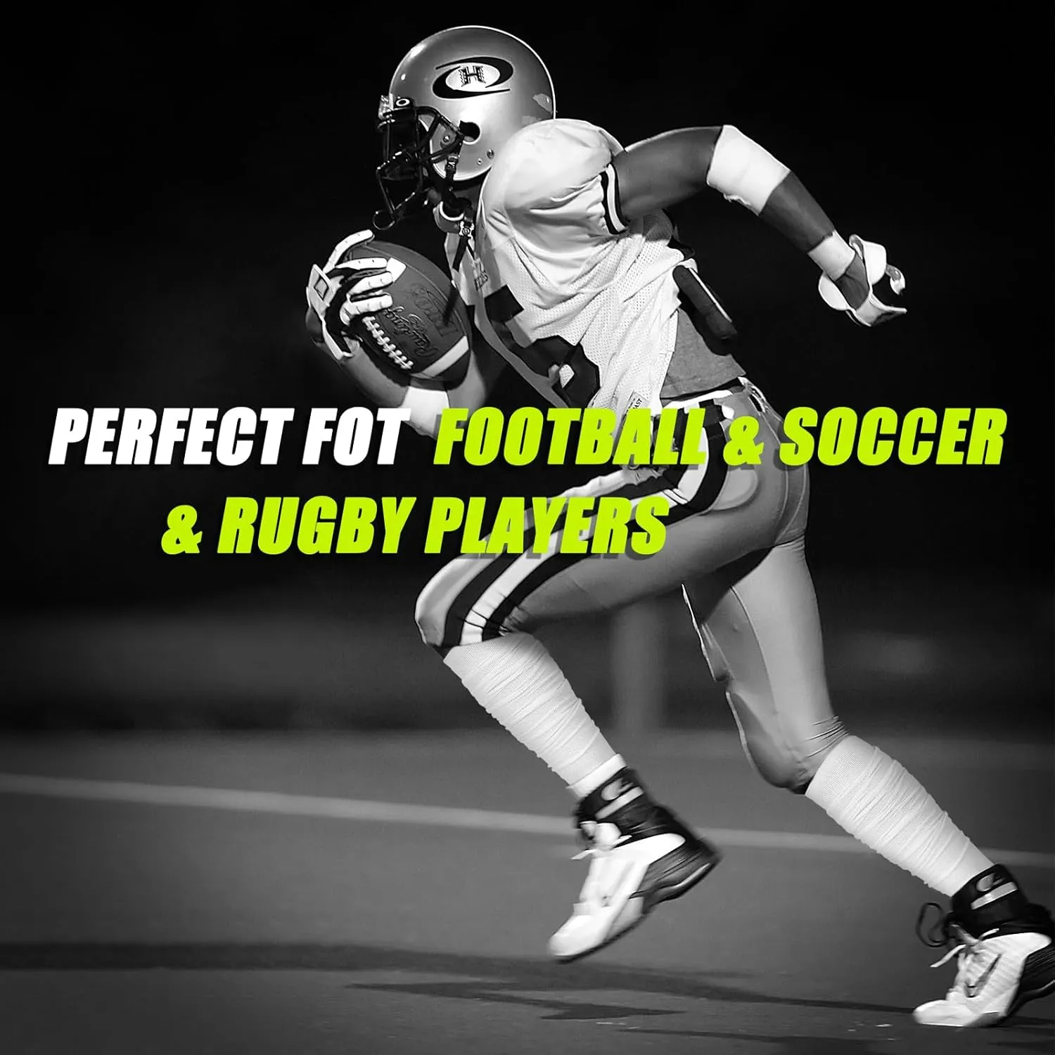 Hotfiary Scrunch Socks Football 2 Pairs Extra Long Padded Mens Youth Boys Soccer Socks Athletic Team Sports Baseball Socks