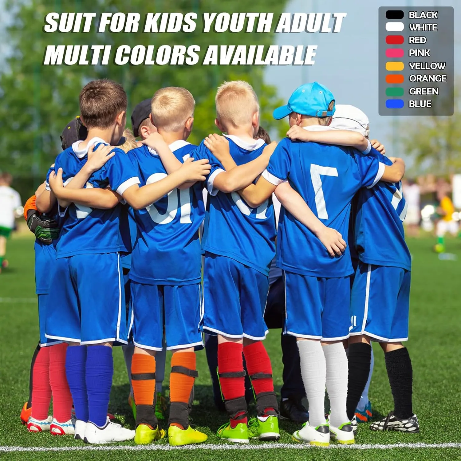 Hotfiary Scrunch Socks Football 2 Pairs Extra Long Padded Mens Youth Boys Soccer Socks Athletic Team Sports Baseball Socks